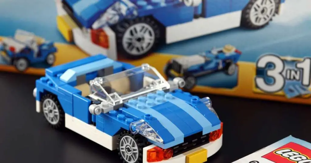 photo of a small LEGO car