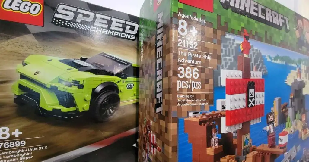 photo of Lego Lamborghini Urus 76899 and Lego Minecraft Pirate Ship 21152